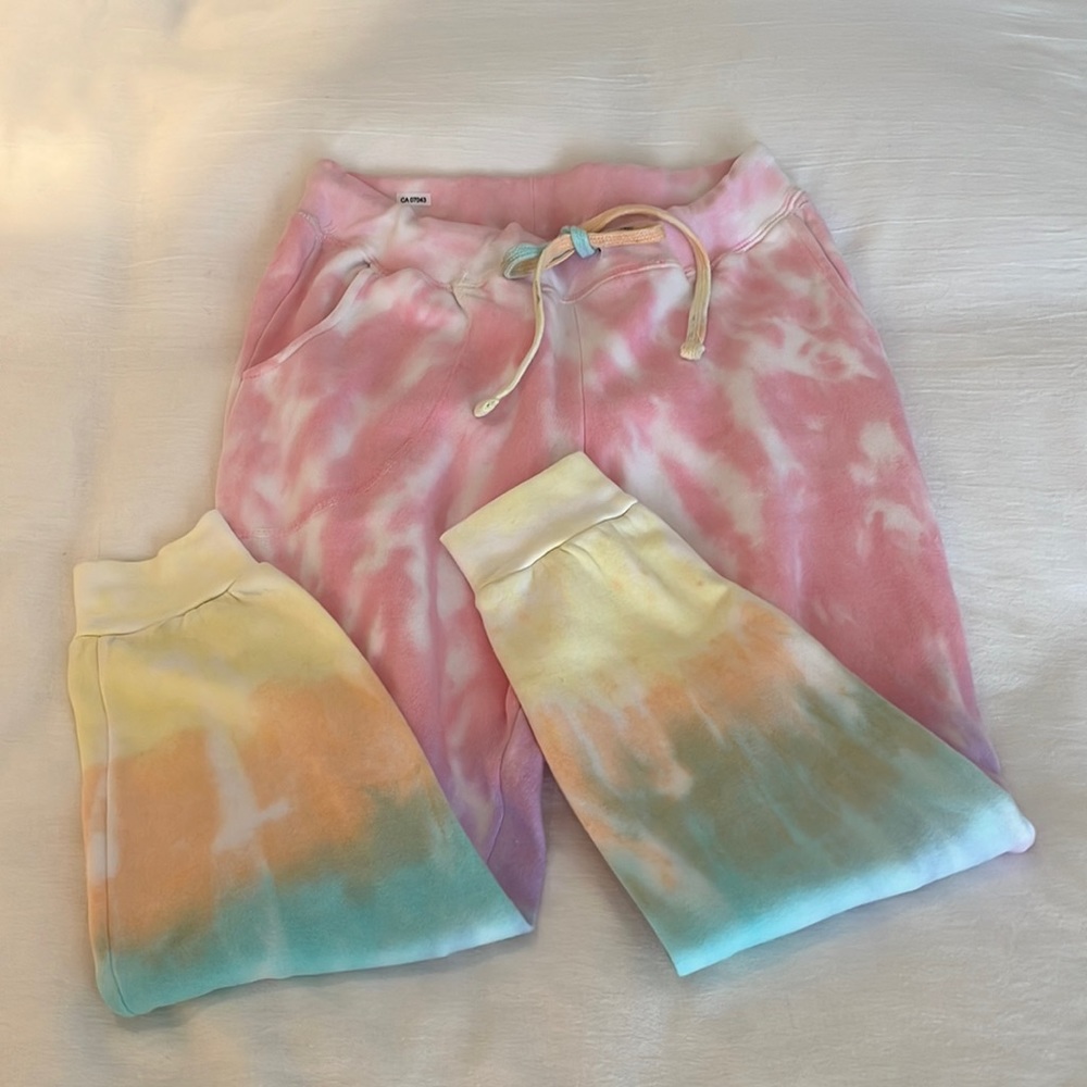 Dreamsicle Tie Dye Joggers with drawstring size S